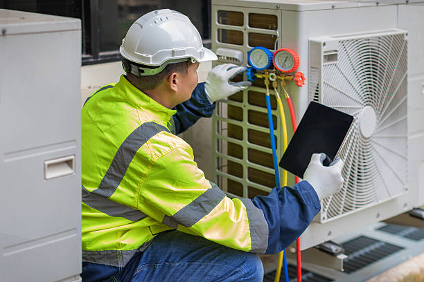 Professional Air Duct Cleaning technician working in Pocopson, PA